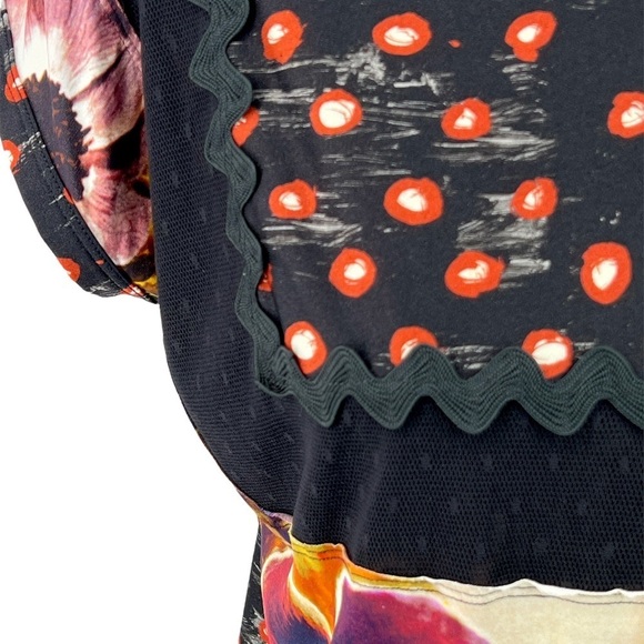 Jean Paul Gautier Soleil Vintage Tribal Floral Mixed Pattern Short Sleeve Tee - Picture 8 of 10